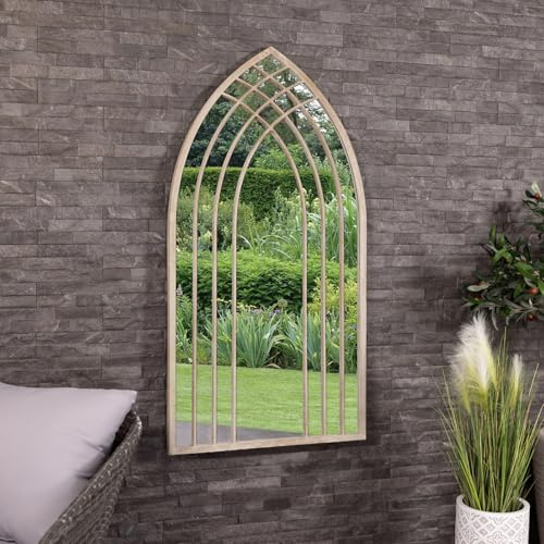 CHARLES BENTLEY Sandy Lisbon Garden Arch Mirror, Iron, Beige, 125 x 65 cm