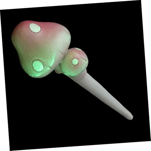 BESPORTBLE Outdoor Garten Deko Nachtleuchtende Kleine Pilzfigur Aus Resin Für Garten Rasen Und Blumenbeete Wetterfest Und Uv-beständig
