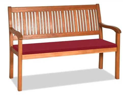 Orumrud 5CM Dicke Bankauflage Bankkissen mit Abnehmbarem Bezug,180x50x5CM rutschfeste Sitzkissen Sitzauflage Bank Sitzpolster Bankpolster Waschbare Stuhlkissen Gartenbank,Weinrot