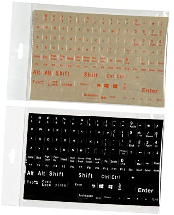 Angoily 2 Sheets Pvc Keyboard Stickers for Laptop and Computer English Keyboard Stickers