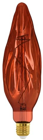 EGLO XXL E27 Lampe dimmbar, Spiral LED Retro Glühbirne Big Size | extra-großes Vintage Deko Leuchtmittel in Kupfer, 4 Watt, 20 Lumen, warmweiß, 2000 K, L 25,5 cm
