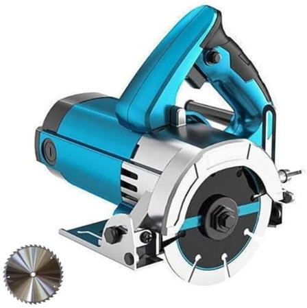 Sega Circolare per Legno, Seghetto Elettrico Multiuso per Legno, Marmo e piastrelle, Potenza 1250W, Lama da 105 mm 4 pollici.