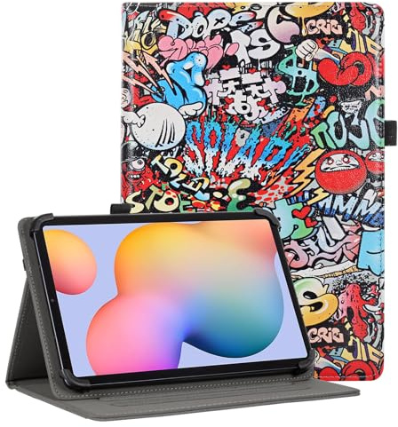 Vakarey Tablet Hülle 10.1 Zoll Universal für Doogee U11/U11 Pro/Tab G6/Tab A9 10 Zoll/A9 Pro+ 11 Zoll Tablet Hülle,Graffiti