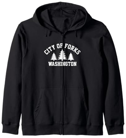 City Of Forks Washington Zip Hoodie