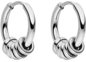 Purelei Ångestiety Creoler – vattentät | kreoler med rörliga kulelement i rostfritt stål | 14K guldplätering, silver och 18K roséguldplätering | Modern Everyday-Piece