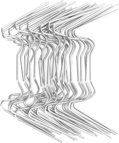 Generic 250pcs Greenhouse Glass Holder Clips Stainless Steel W Type Clips Silver for Greenhouse Glass Panels