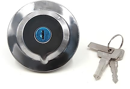 sourcing map Tankdeckel Deckel Sicherung Tanksicherung mit 2 Schlüssel für 80mm Tankverschluss für YBR