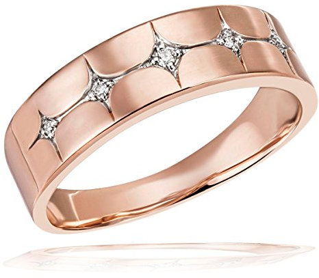 Goldmaid Damenring poliert 585 Rotgold 5 Brillanten 0.03 ct.
