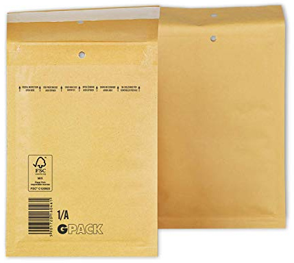 400 Luftpolsterumschläge 120 x 175 mm | Luftpolstertasche A1 | braune Versandtasche DIN A6 | verschiedene Mengen wählbar