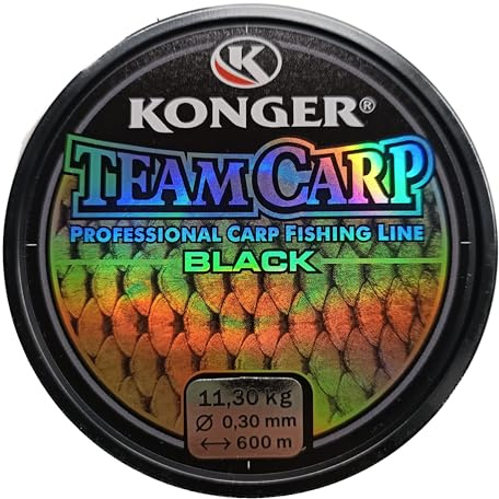 Konger Angelschnur Karpfenschnur Team CARP Black 600m Monofile Feeder Karpfen