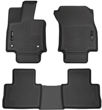Husky Liners Weatherbeater Floor Mats | Fits 2019-2025 Toyota RAV4 (Does NOT Fit Hybrid Models) | Front & 2nd Row, 3-pc Black - 95501