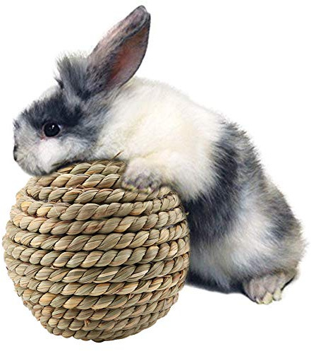 Gras Strohball für Haustiere, Nagen Spielzeug für Papageien und Kaninchen, Käfig Zubehör für Zahngesundheit