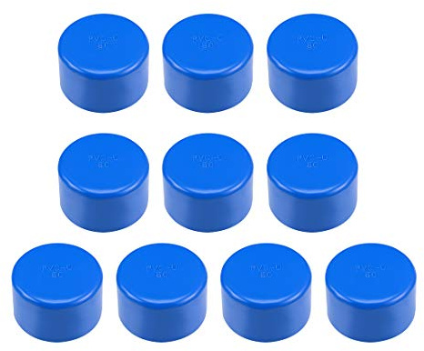 sourcing map 10stk. 50mm Zeitplan 50 PVC Rohrkappenfitting Blau | Rutsch Endkappen DWV Drain Waste Vent Bewässerung Schwimmbad Schalldämpfung
