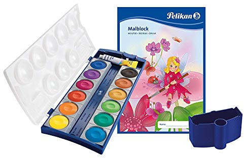 Wasserbox 808246 für Pelikan Deckfarbkasten Schul-Standard blau (Wasserbox, Deckfarbkasten 12 Farben & Malblock, 1)