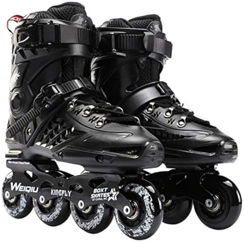 AYES Inline Skates Men and Women Professional Roller Skates Fitness Inline Skate for Adults and Beginners (Black,44)