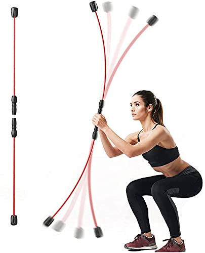 LIOYUHGTFY Fitness Schwingstab Gewichtsverlust Übung Fettverbrennung Training Tremor Stick Multifunktionaler Fitness Stretch Bar Muskeltraining Stick 825(Color:Red)