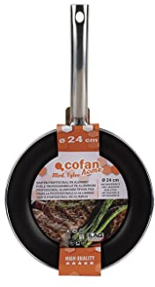Cofan Padella professionale di alluminio | Diametro: 24 cm | Realizzata in alluminio con manico di acciaio