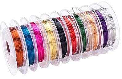 NUOBESTY 10rollos Alambre De Acero De Color Inoxidables Para Joyería Flexible Para Hacer Abalorios