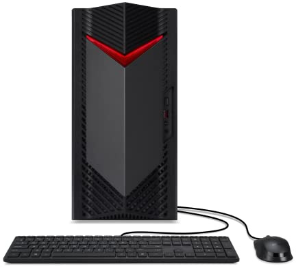 Acer Nitro 50 N50-656-UR16 Ordinateur de bureau de jeu | Processeur Intel Core i7-14700F 20 cœurs | NVIDIA GeForce RTX 4060 | 16 Go DDR5 5600 MHz | SSD PCIe Gen 4 1 To | Intel Wi-Fi 6E AX211 | Windows