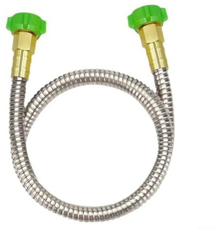 Washing Machine Water Inlet Pipe 304 Stainless Steel Metal Hose Connector Washing Machine Inlet Pipe with Washer Interchangeable Garden Hose (3 ft)(Size:5FT(1.5m))