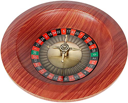 CFDZCP 12 Zoll Holz-Roulette, Russisches Roulette-Set, Brettspiel, Lotterie, Drehteller, Freizeit-Tischspiele, Perfekt for Einen Spieleabend Zu Hause Oder Eine Party