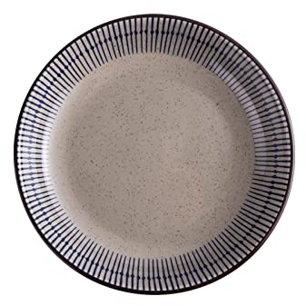 Platos Llanos Plato de cena de cerámica japonesa, plato hondo con personalidad for el hogar, plato de cena redondo creativo for el hogar, fiesta, restaurante de 8 pulgadas Platos postre(8 inch)