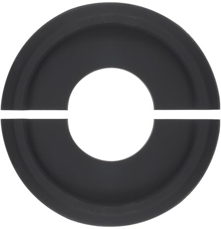 PATIKIL Deckenmedaillon, 10 OD x 4 ID PU Dekoratives Deckenleuchten-Medaillon Kronleuchter-Medaillon Split-Deckenleuchten-Abdeckplatte für Deckenleuchtenventilatoren, Schwarz