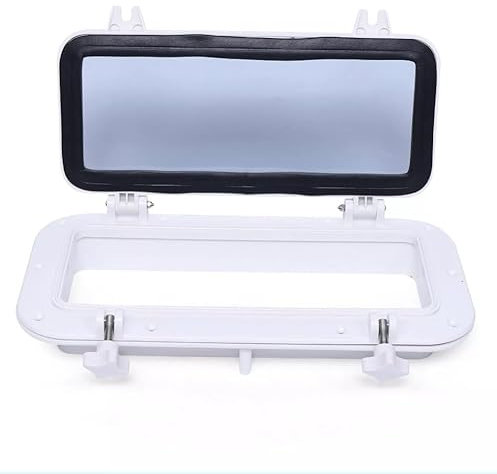 Boot Bullauge, 40x20cm Boot Marine Yacht Fenster Rechteckiges 4mm Gehärtetem Glas Bullauge, Temperglas UV-beständige Fenster