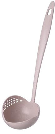 Louche cuillère à soupe, cuillère à long manche, filtre de cuisine, cuillère de vaisselle, accessoires de cuisine louche à soupe (couleur crème)