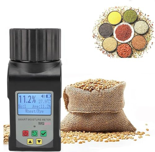 MTTXY Misuratore di umidità per Cereali, Rilevatore di umidità in Chicchi di caffè, Misuratore di umidità per Cereali, Misuratore di umidità per Grano per caffè, Chicchi di Cacao, Riso, Mais