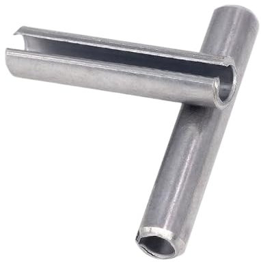 CLENEA Federförmige gerade Stifte 304 Edelstahl Federelastischer zylindrischer Splintstift Dübel(6mm,M5)