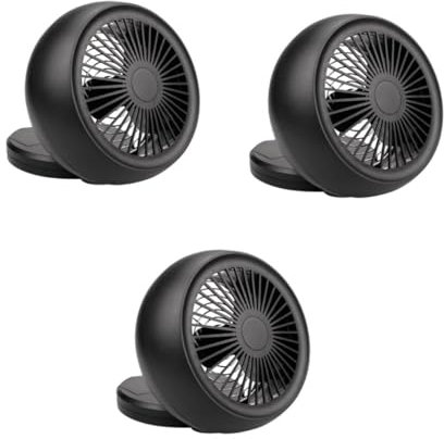 Artibetter 3piezas Ventilador Usb Mini Para Verano Enfriador De Aire De Escritorio Sin Batería Para y Negro