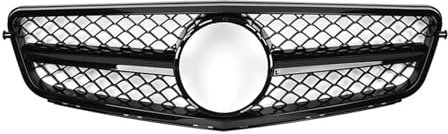 Kühlergrille Für C-Klasse W204 C180 C200 C350 Für GTR-Stil 2008–2014 Auto Silber Diamanten Kühlergrill Glänzend Schwarz Frontstoßstangengrill Kühlergrill Vorne(A Glossy Black)