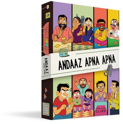 DESI BOARD GAMES Andaaz Apna Apna | Word Guessing Game with Secret Roles for Adults & Family | Like Charades or Taboo, But Smarter | 4–12 Players for Game Nights, Parties & Holidays