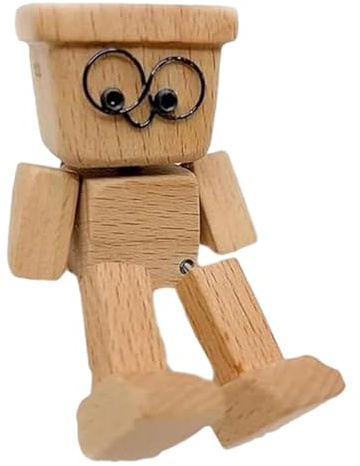 Genérico Estatuilla de Hombre Bailarín - Decoración de Mesa Masculina | Estatua De Madera Graciosa para Coche, Gabinete, Estudio, Sala De Estar, Estantería, Librería, Dormitorio, Decoración