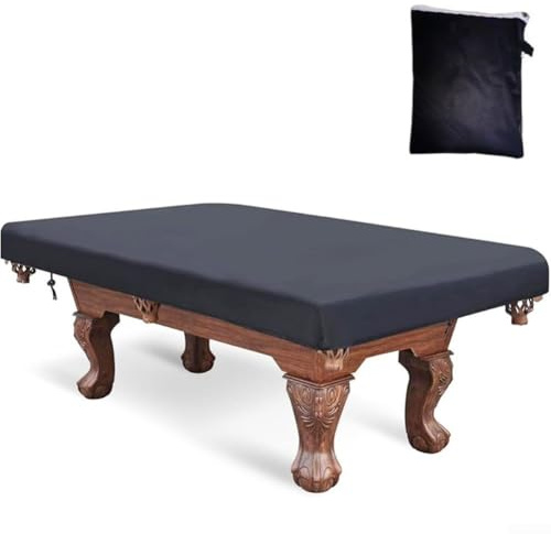 Cubierta de mesa de billar, cubierta impermeable para mesas de billar, tela Oxford 600D, protección para todo tipo de clima, para mesas de 7, 8 y 9 pies con cordón elástico (7 pies)