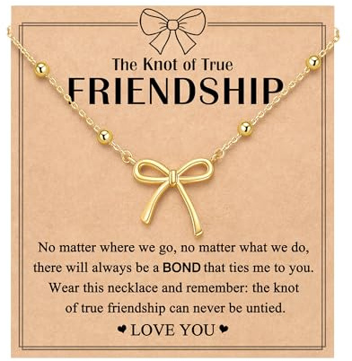 UNGENT THEM Friendship Gifts for Women Birthday Christmas Best Friend Friendship Necklace Valentines Day Jewelry for Friends Bff Bestie Woman