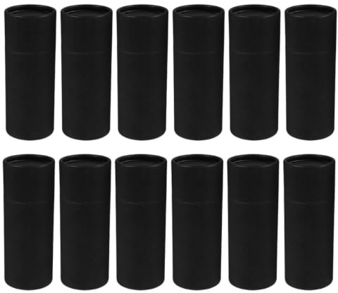 TOYANDONA 12 pezzi Scatole per Imballaggio Bottiglie in Carta Tubo Cartone Nero Protettivo e Portatile per Oli Essenziali Regalo Elegante e Pratico