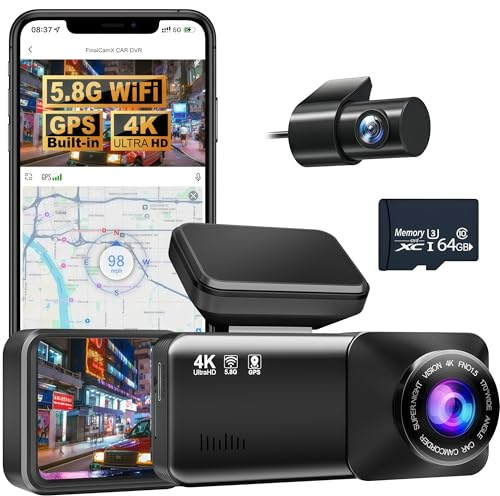 Osmo Dashcam Pro 2.0 4K 2026 ist eine Dual-Kamera-4K-Dashcam mit einem ultraweiten Sichtfeld von 170° + 140° und kann über eine Smartphone-App gesteuert Werden.