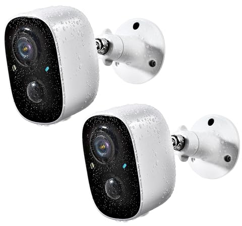 Geekee Security Cameras Wireless Outdoor 2-Way Talk Battery Powered Wi-Fi Cameras for Outside and Indoor 2K Night Vision AI Motion Detection Siren Alarm IP65 Weatherproof 2-Pack