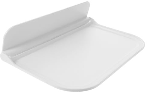 Zerodeko Étagère Murale Pliante Blanche en Plastique PP, Support de Rangement Simple et Élégant pour Salle de Bains ou Chambre, Tablette Murale Rabattable Pratique