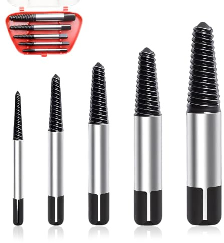 Juego de extractores de tornillos profesional de 5 piezas, Hss 4341, extractor de tornillos, juego de extractor izquierdo, juego de destornilladores, juego profesional de tornillos