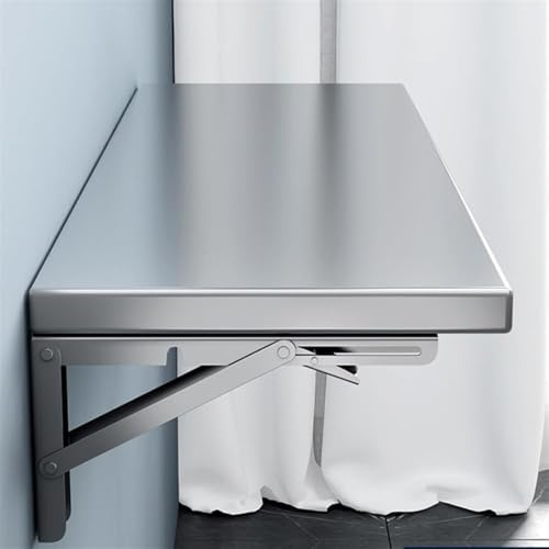 Mesa plegable de acero inoxidable 304 para montaje en pared, estante de concesión que ahorra espacio para cocina, cuarto de lavado y dormitorios