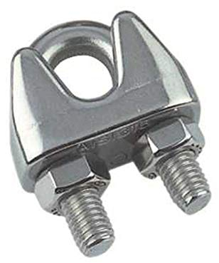 HAMBURGER TAUWERK-FABRIK EST. 1901 Bügelseilklemme Drahtseilklemme Edelstahl V4A INOX Drahtseil Seilklemme Klemme 2mm - 10 Stück