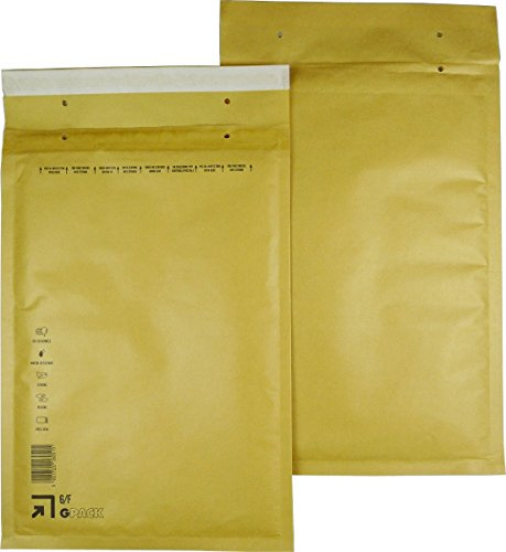100 Stück Luftpolsterumschläge Luftpolstertaschen Versandtaschen 6/F 240x350 mm braun