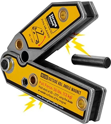 Einstellbarer Winkel magnetische quadratisch, Winkel 30°-270°, innen/äußeren Magneten, Winkeleinstellstift, mag. Schub 11,8 kg, Schweißquadrat, 4,7, MLA450, starke Handwerkzeuge