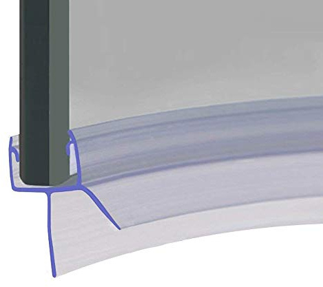 Pre Curved Shower Screen Door Seal | Fits 8mm Glass | Seals Gaps of Up to 12mm | 850mm Long | SEAL019 (85cm Length)