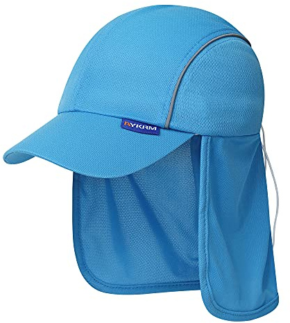 AYKRM Casquette de randonnée Bleu avec Protège-Nuque Mixte Adulte