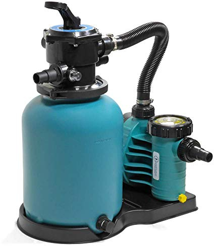 POOL Total Sandfilteranlage Brillant Ø 300 inkl. MultiFlow Filtermaterial - Selbstansaugende AquaPlus 6 Filterpumpe - Filterkessel - 6-Wege Top-Mount Rückspülventil Edition