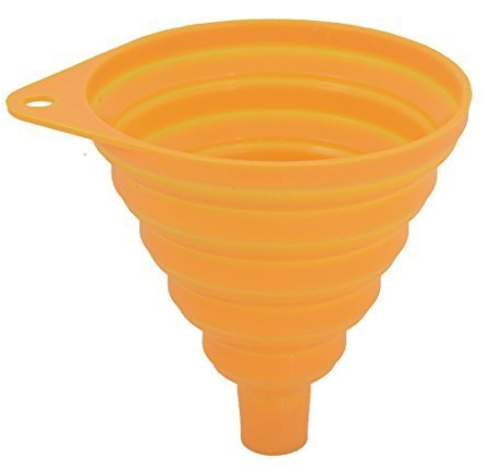 HOUSE CLOUD Imbuto Piccolo Mini Pieghevole Silicone Imbuto Flessibile/Pieghevole/Cucina per Il trasferimento Liquido (Arancione)